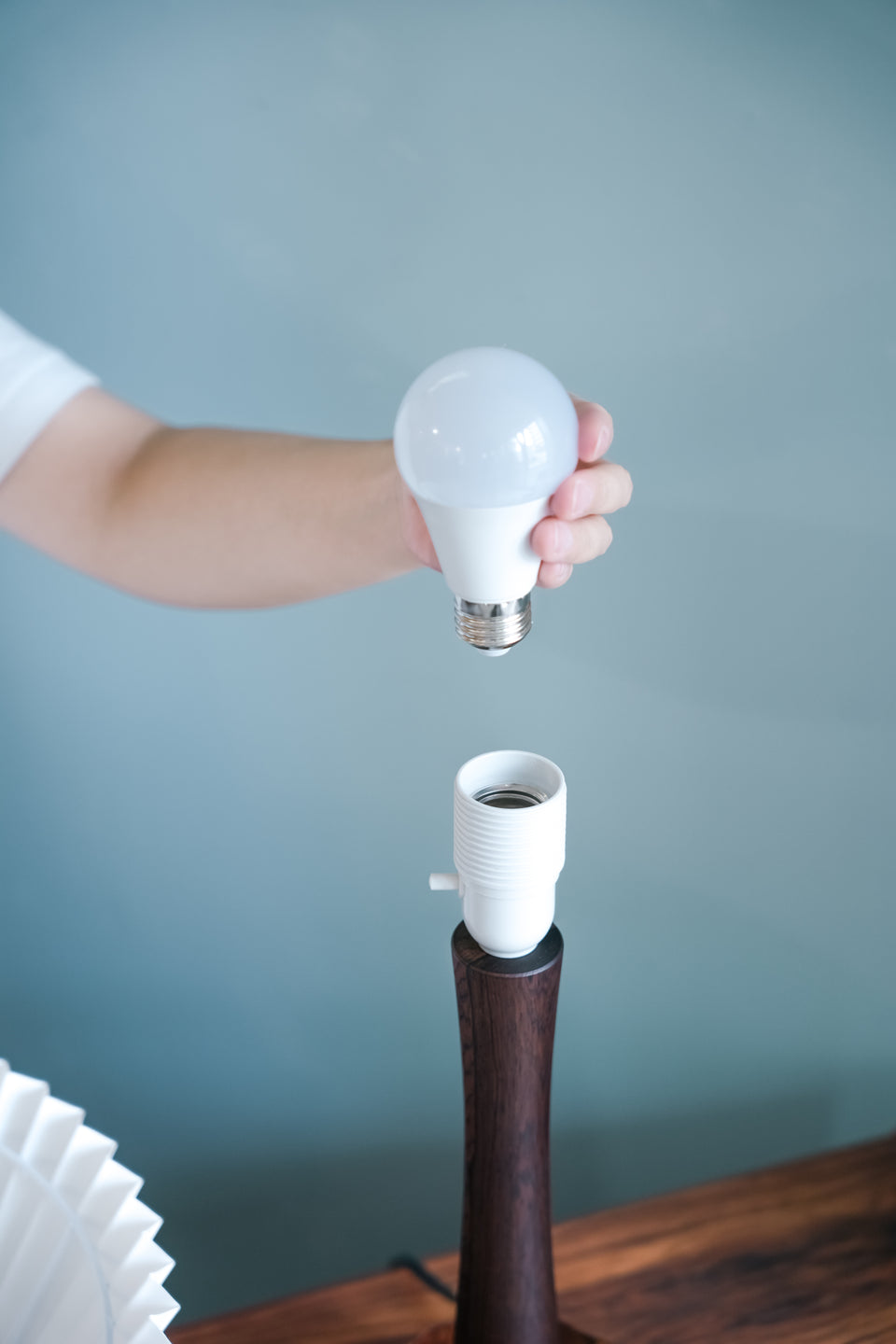 Swedish Vintage AB Stilarmatur Tranas Table Lamp Rosewood Glass/スウェーデンヴィンテージ テーブルランプ ローズウッド材 ガラス
