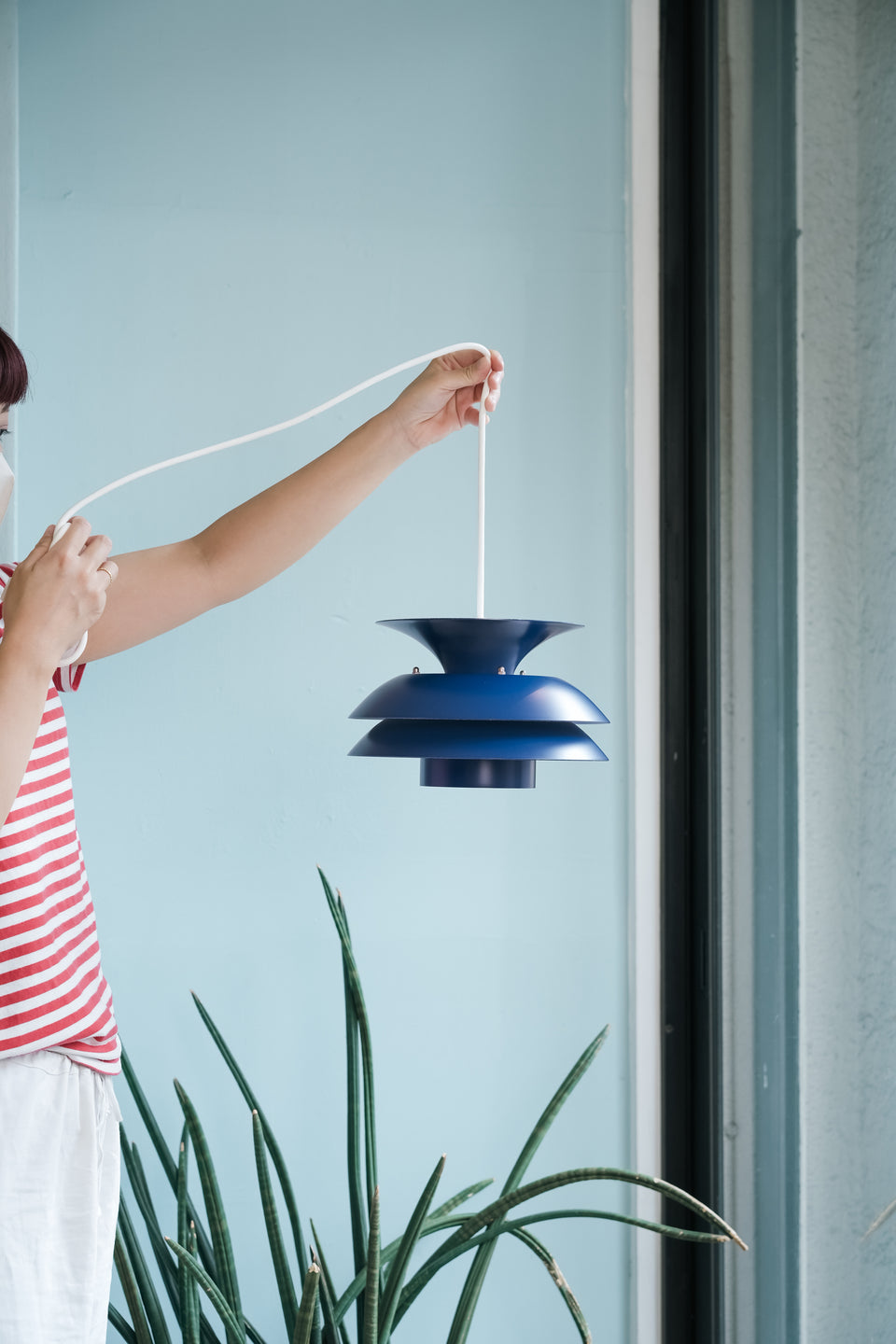 Swiss Vintage Belux Ballet Pendant Light/スイスヴィンテージ ベルクス ペンダントライト 照明 ブルー