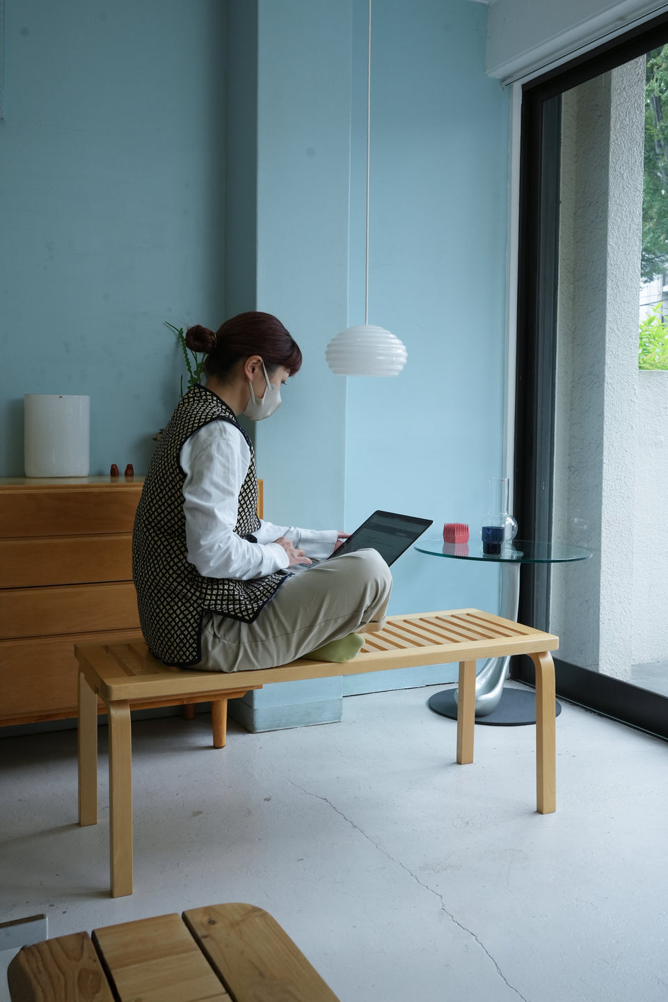 artek Bench 153A Alvar Aalto/アルテック ベンチ スリットタイプ ナチュラルラッカー アルヴァ・アアルト 北欧家具