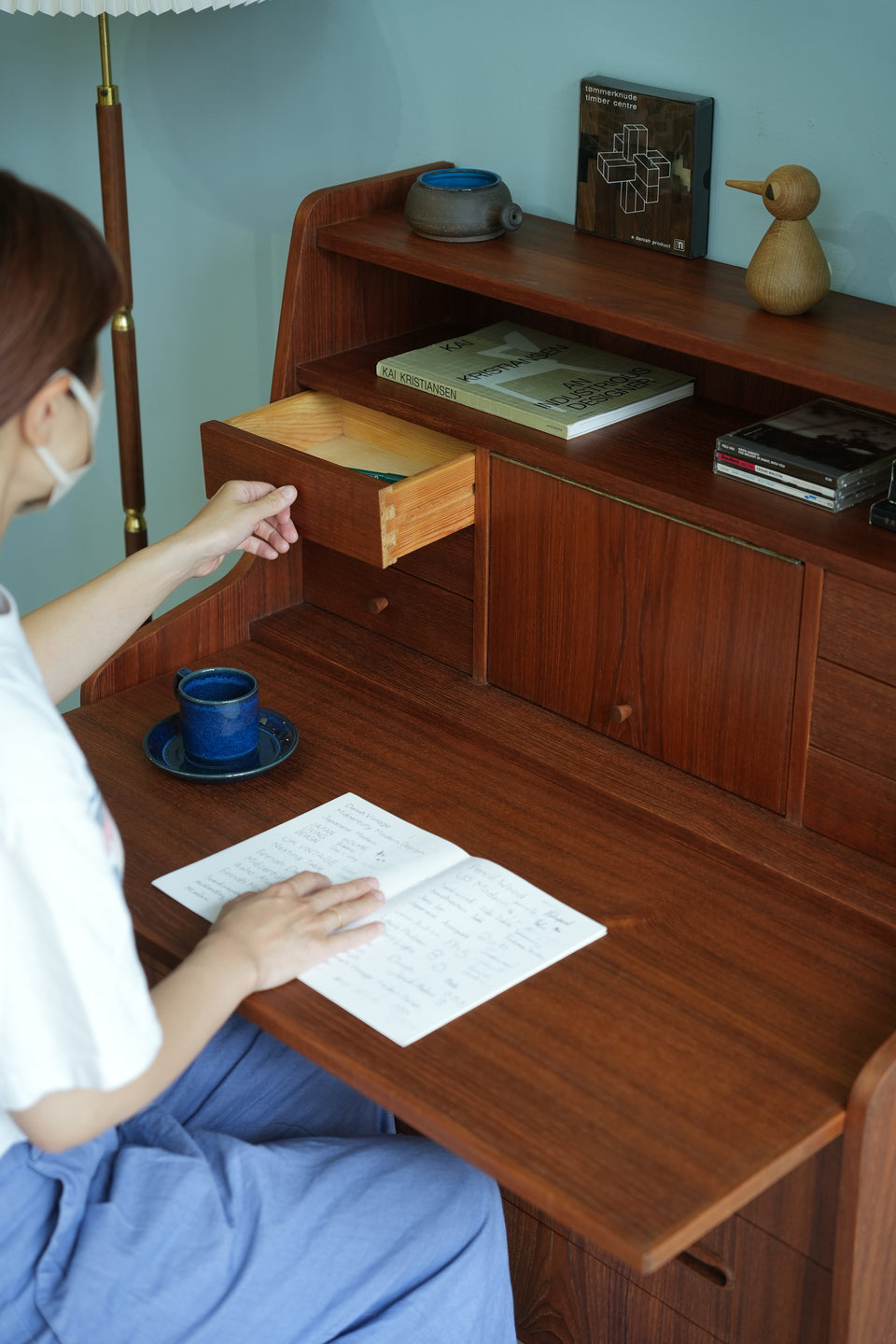 Danish Vintage Teak Writing Bureau Dresser/デンマークヴィンテージ ライティングビューロー ドレッサー 北欧家具
