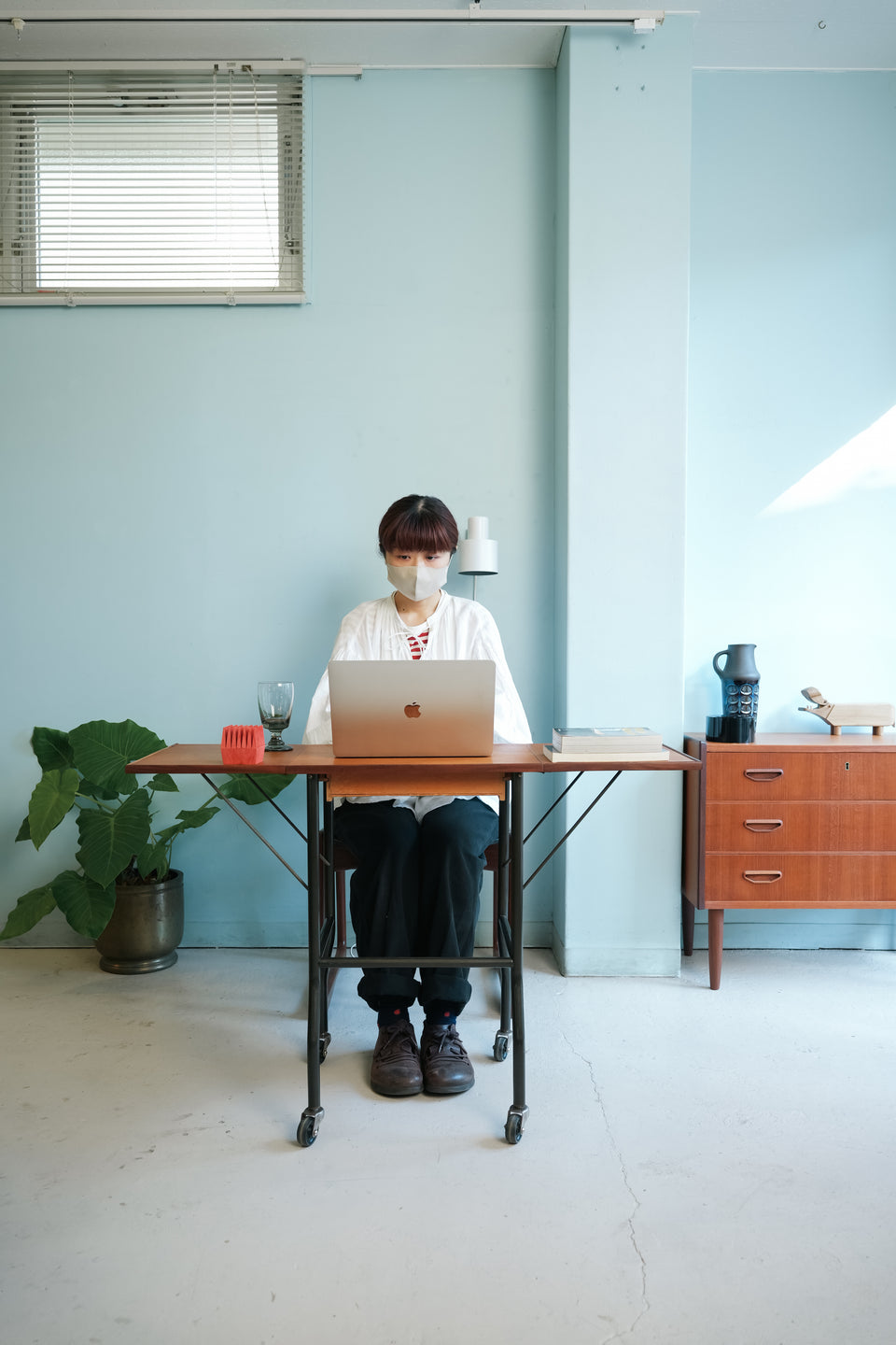 デンマークヴィンテージ タイプライターテーブル デスク 北欧家具