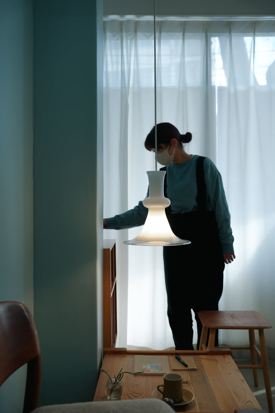 Holmegaard Pendant Light Etude2 White/ホルムガード ペンダントライト エチュード マイケル・バング デンマークヴィンテージ