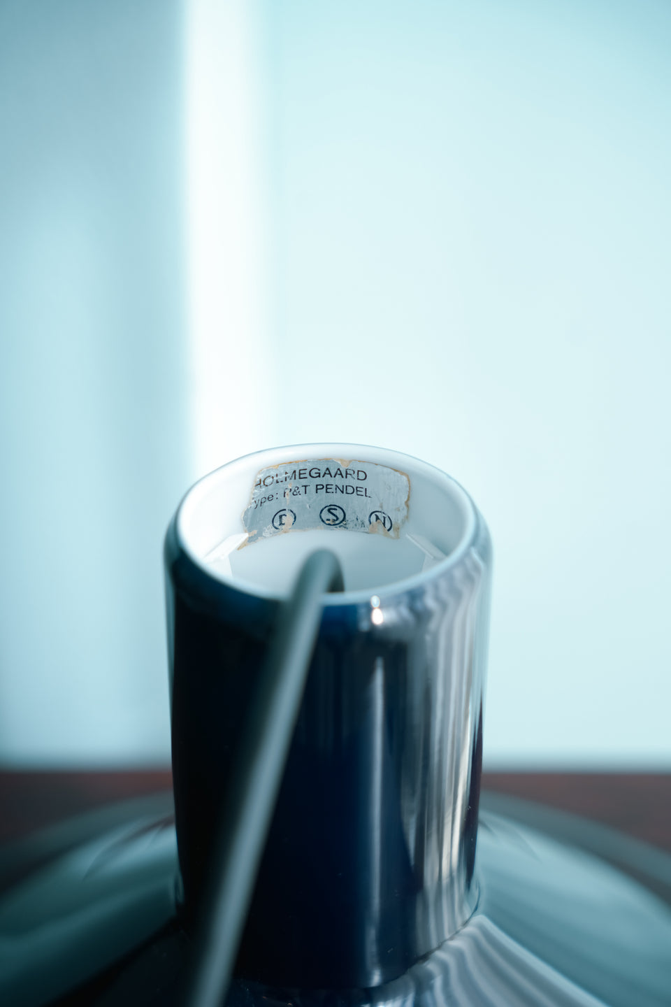 Holmegaard Pendant Light P&T Blue Michael Bang/ホルムガード ペンダントライト マイケル・バング ブルー 照明 デンマークヴィンテージ