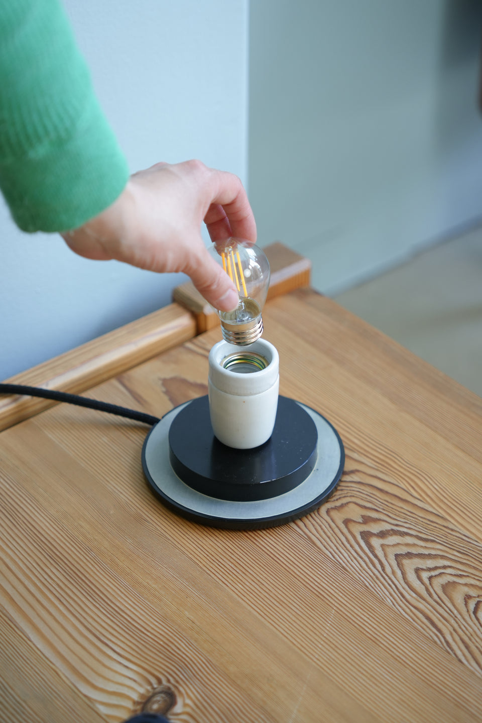 Holmegaard Two Way Table Lamp Halskov & Dalsgaard/ホルムガード ガラス テーブルランプ デンマークデザイン