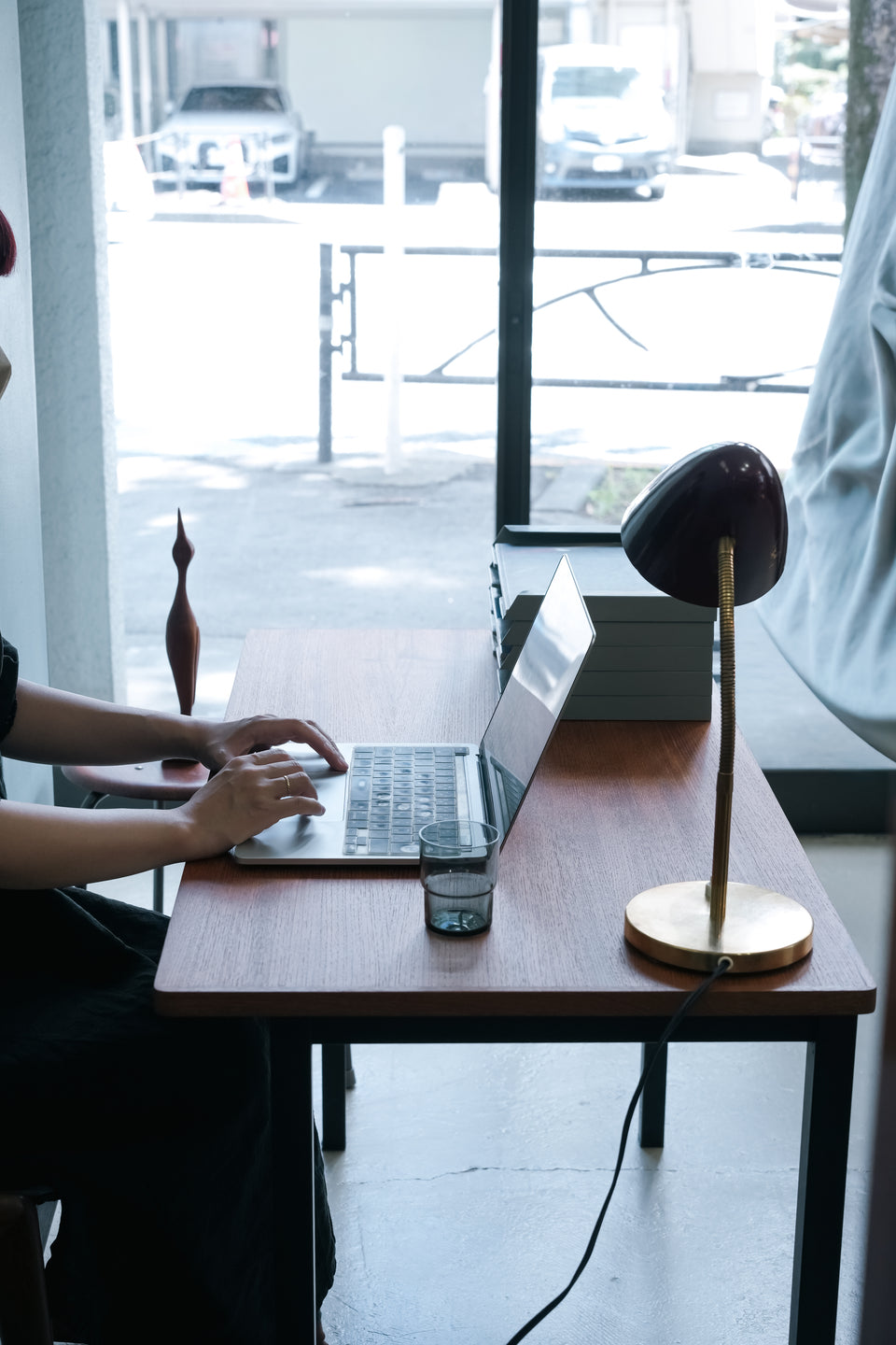 Scandinavian Vintage Teak Iron Desk/北欧ヴィンテージ 片袖デスク チーク材
