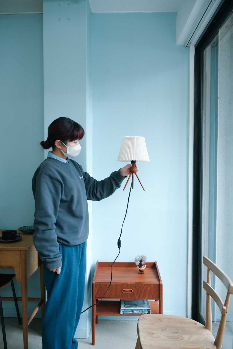 Teak Tripod Table Lamp Danish Vintage/デンマークヴィンテージ テーブルランプ チーク材 照明 北欧インテリア