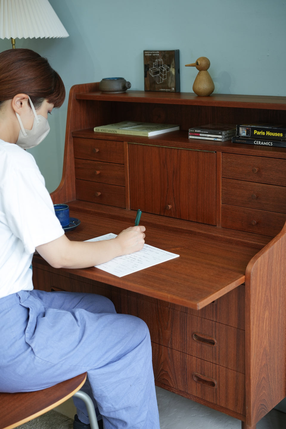 Danish Vintage Teak Writing Bureau Dresser/デンマークヴィンテージ ライティングビューロー ドレッサー 北欧家具
