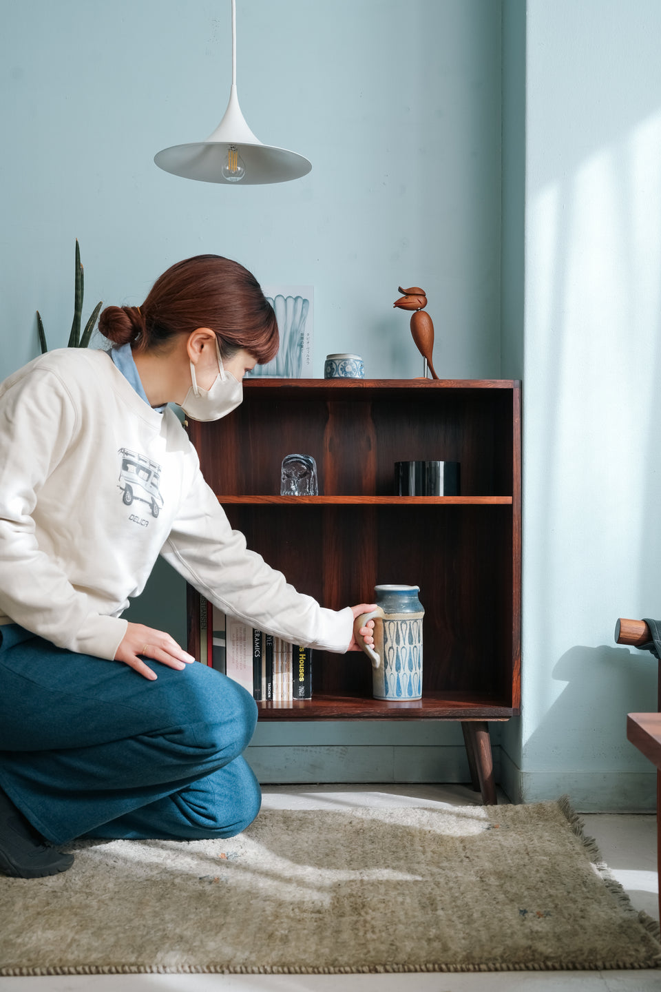 Rosewood Small Bookcase Danish Vintage/デンマークヴィンテージ スモールブックケース ローズウッド 本棚 北欧家具
