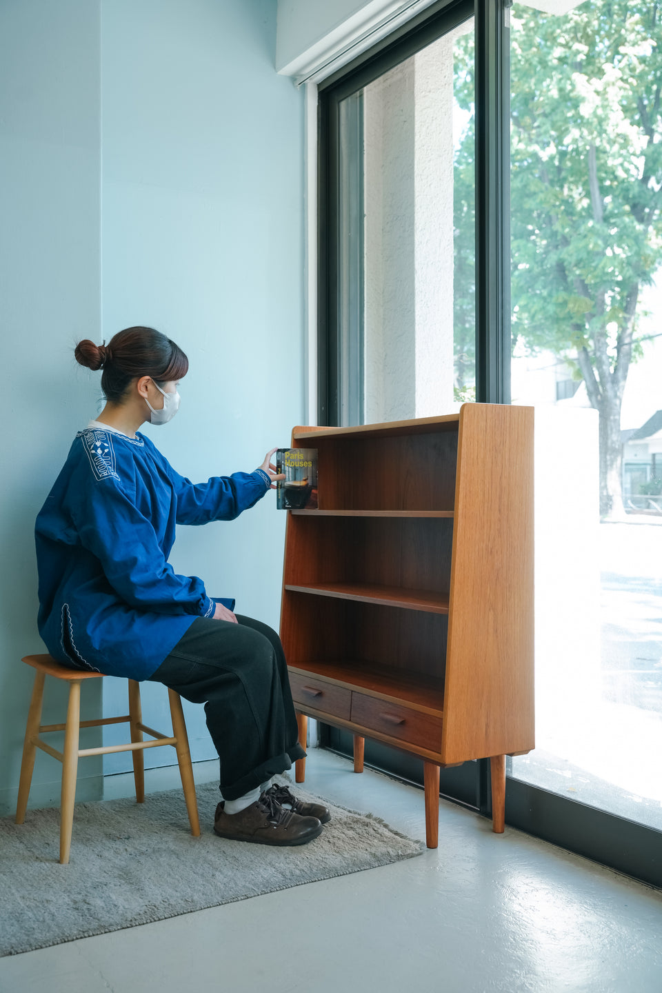 Swedish Vintage AB Möbelfabriken Örnen Bookcase with Drawer/スウェーデンヴィンテージ ブックケース 引き出し付