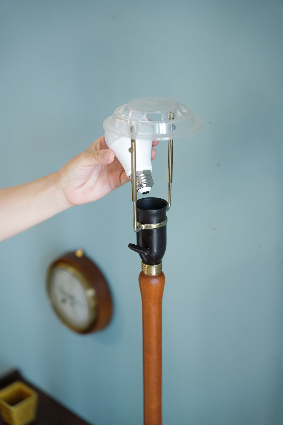 Teak Brass Floor Stand Light Danish Vintage/デンマークヴィンテージ フロアスタンドライト チーク材 真鍮

