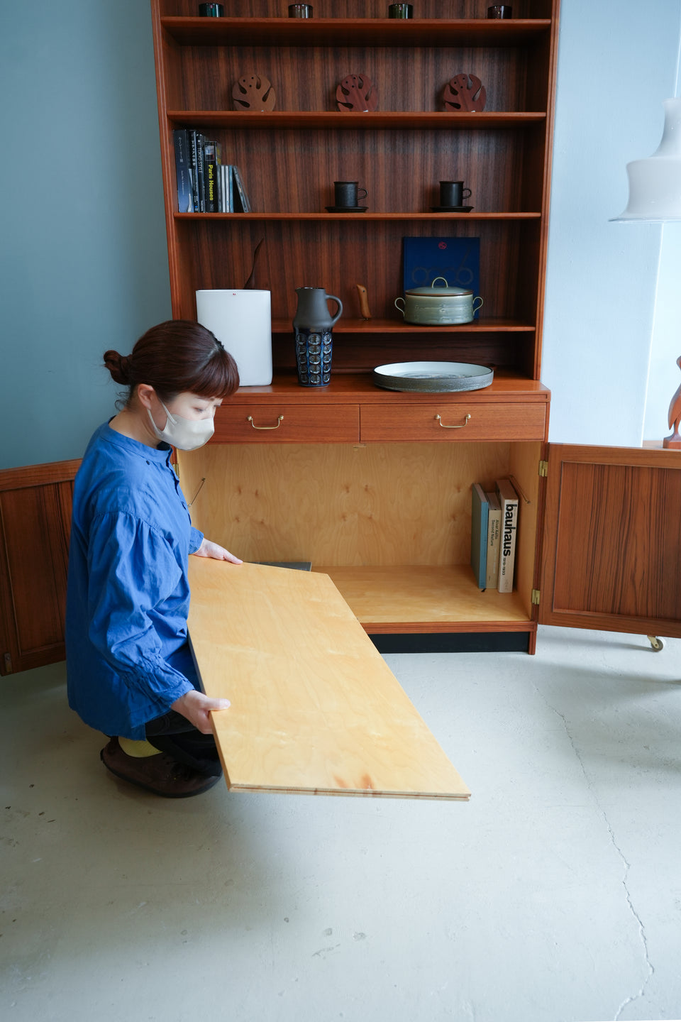 Yngve Ekstrom Krus Bookcase Cabinet AB Westbergs Mobler/スウェーデンヴィンテージ イングヴ・エクストローム ブックケース キャビネット