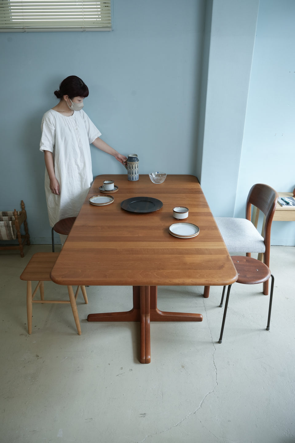 Solid Teak Extension Dining Table Danish Vintage/デンマークヴィンテージ エクステンション ダイニングテーブル チーク材
