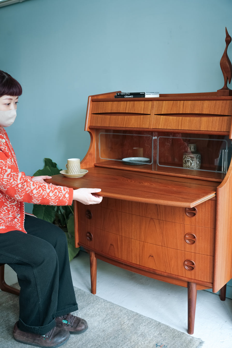 Gunnar Falsig Mobelfabrik Writing Bureau Danish Vintage/デンマークヴィンテージ ライティングビューロー 北欧家具