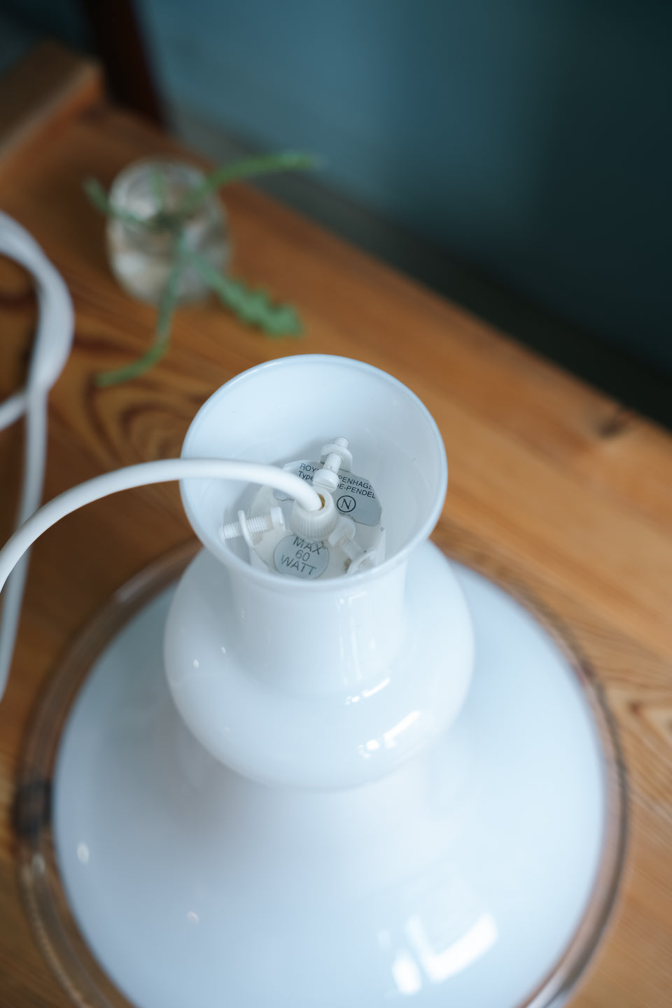 Holmegaard Pendant Light Etude2 White/ホルムガード ペンダントライト エチュード マイケル・バング デンマークヴィンテージ