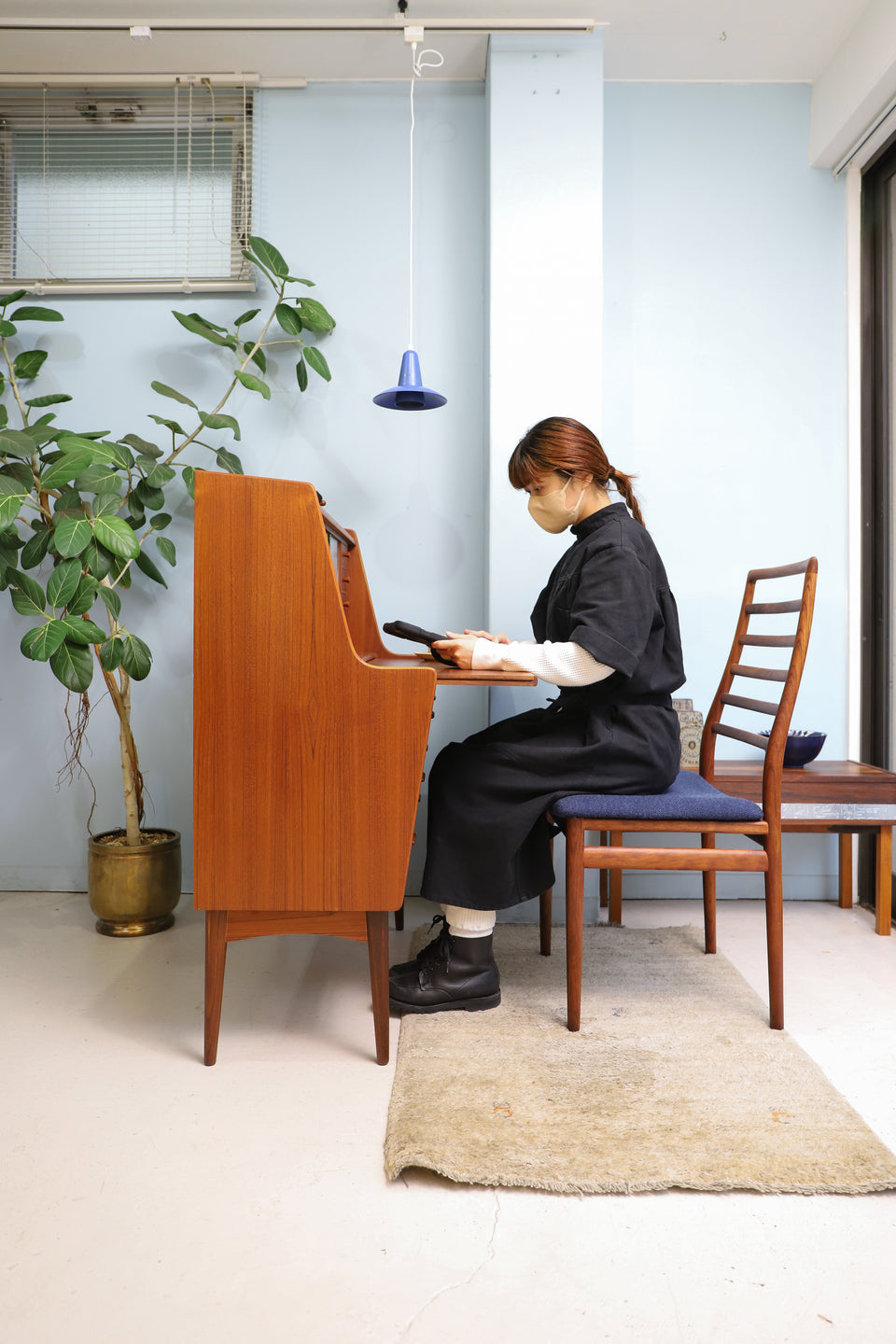 Danish Vintage Secretary Desk Writing Bureau/デンマークヴィンテージ ライティングビューロー デスク チェスト 北欧家具