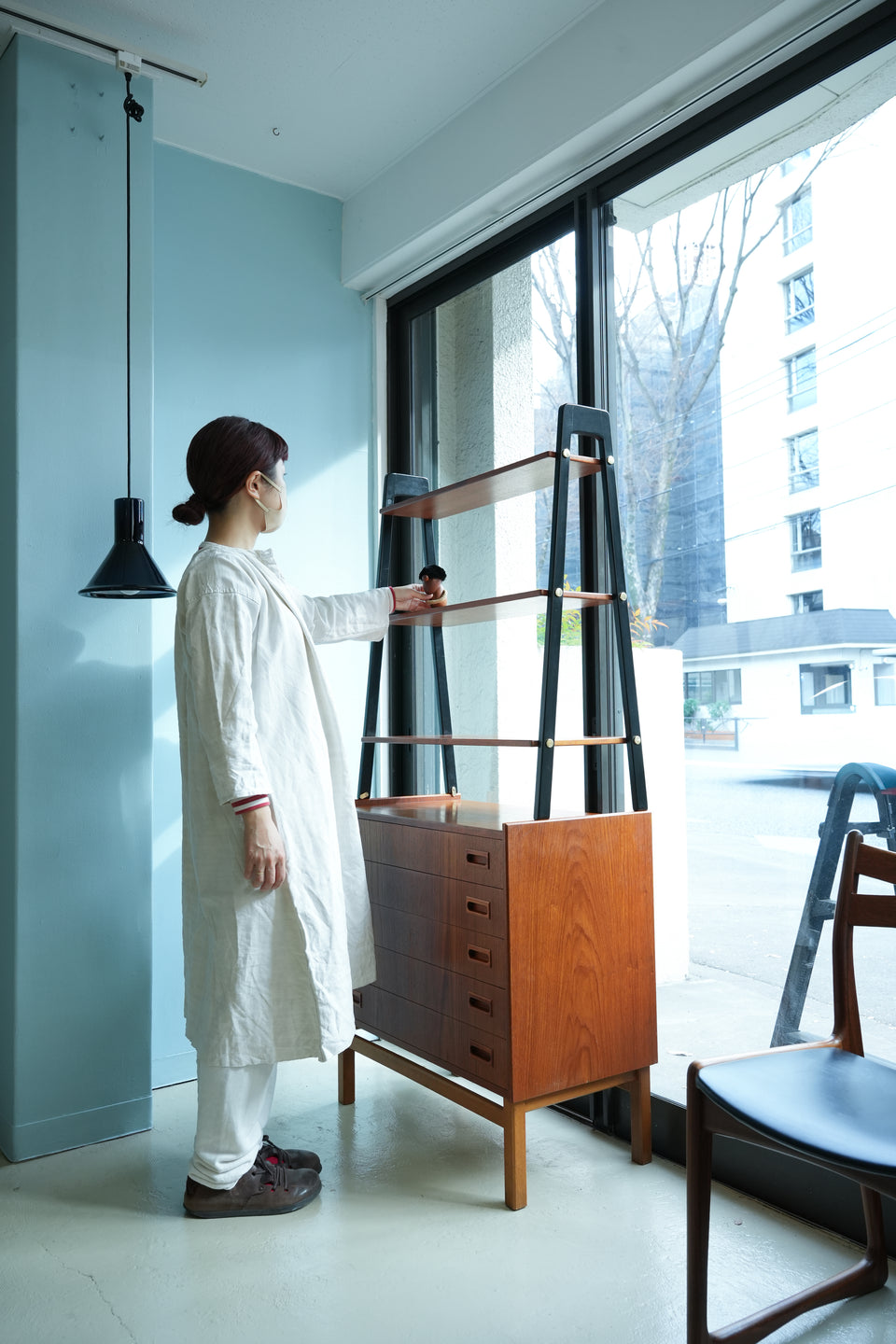 スウェーデンヴィンテージ オープンシェルフ 本棚 北欧家具/Swedish