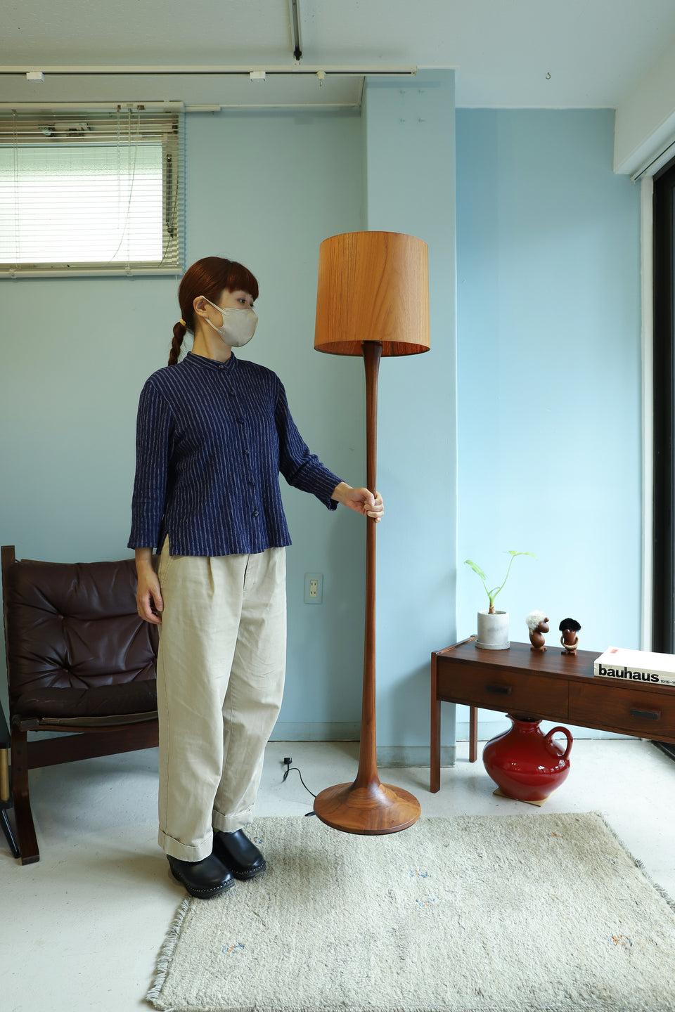 トラックファニチャー フロアランプ ウォルナット チーク/Truck Furniture Floor Lamp F-WN1 – FURUICHI/古一