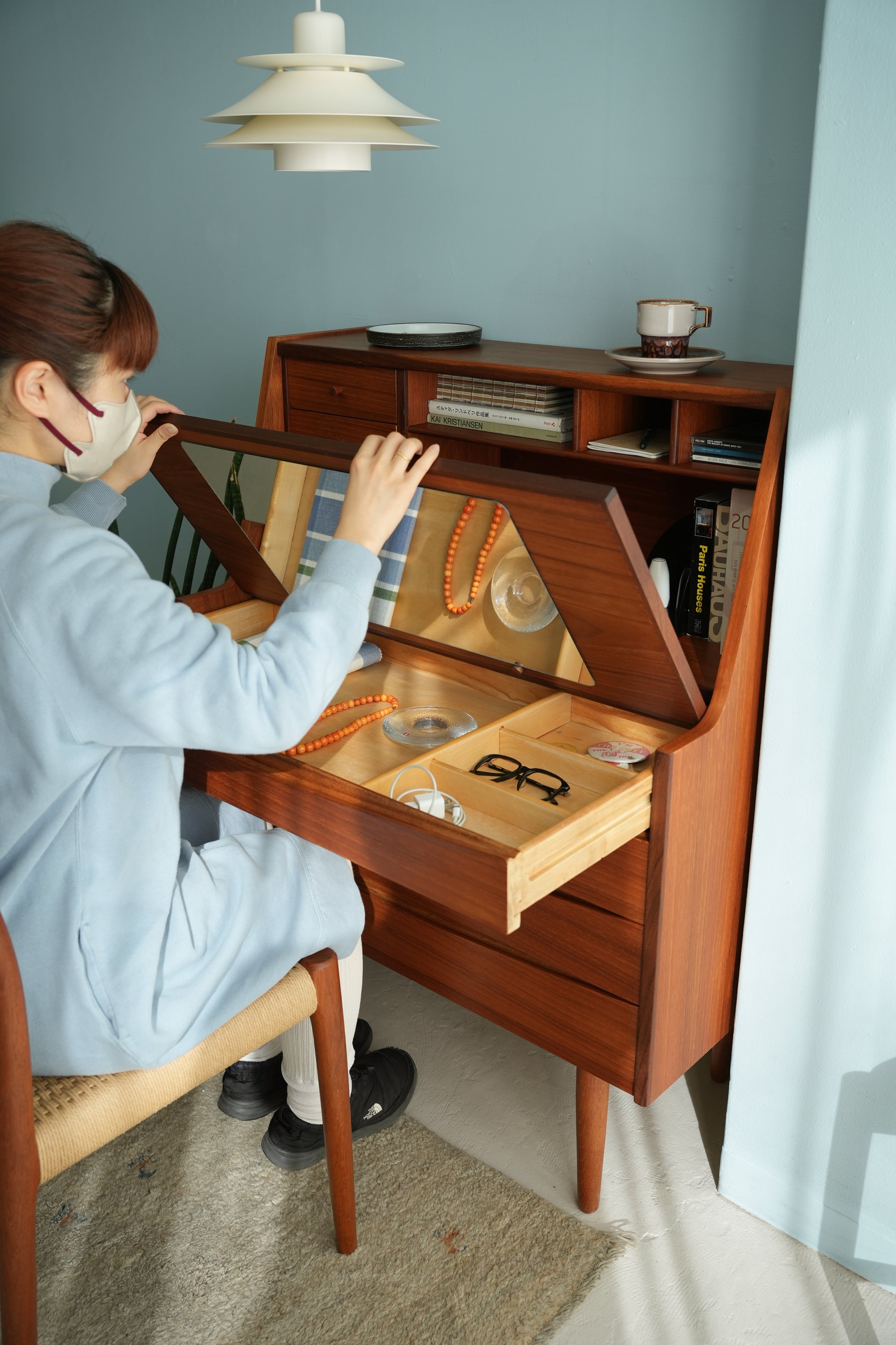 デンマークヴィンテージ ライティングビューロー ドレッサー 北欧家具/Writing Bureau Dresser Danish