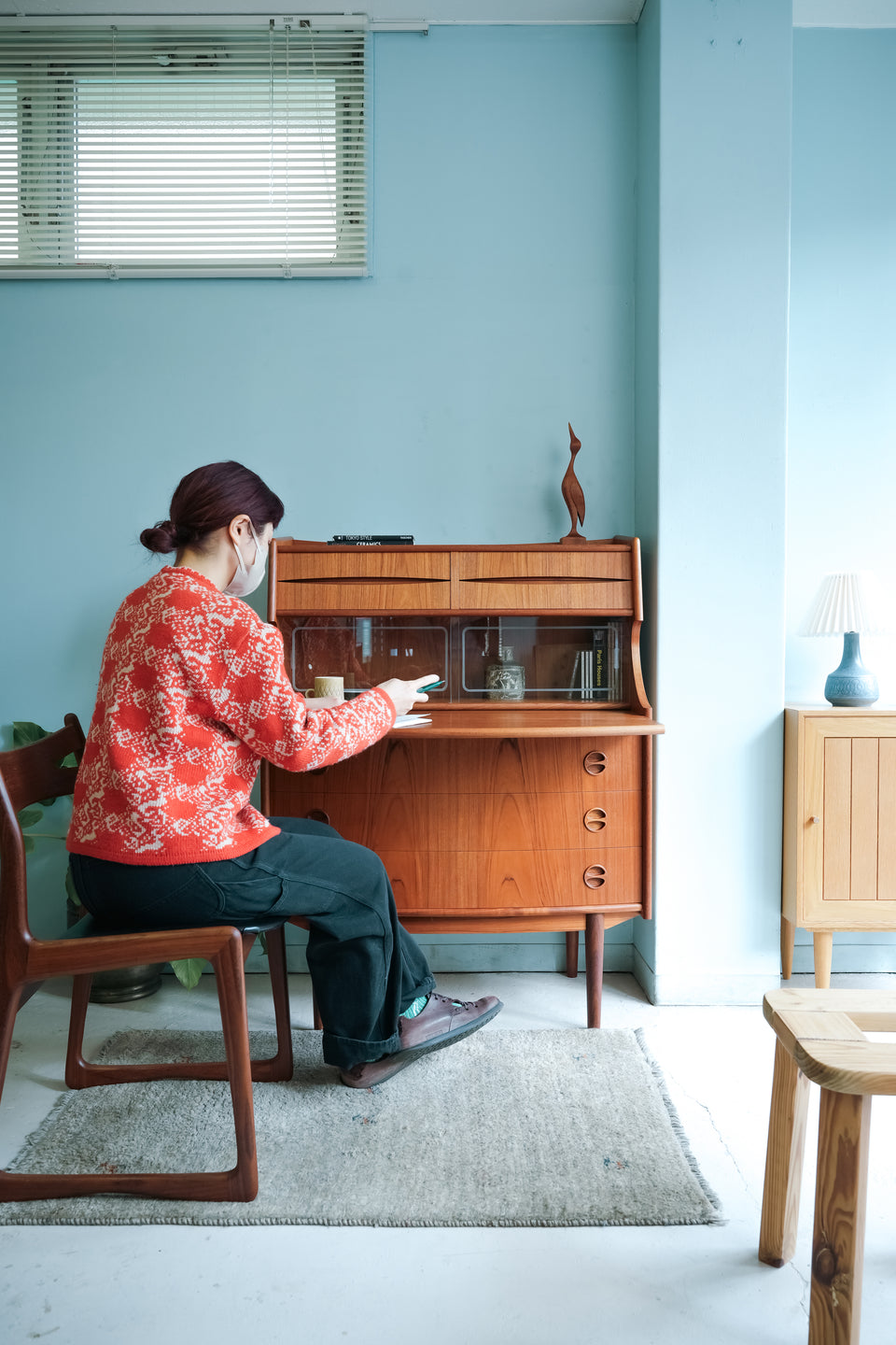 Gunnar Falsig Mobelfabrik Writing Bureau Danish Vintage/デンマークヴィンテージ ライティングビューロー 北欧家具