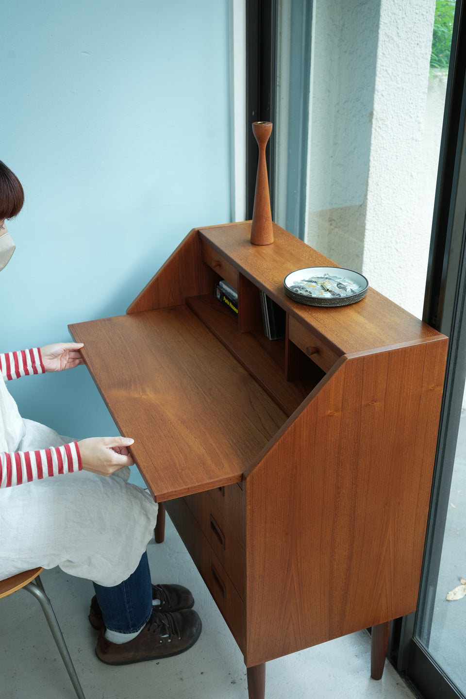 Writing Bureau Dresser Danish Vintage/デンマークヴィンテージ ライティングビューロー ドレッサー ミラー付き 北欧家具