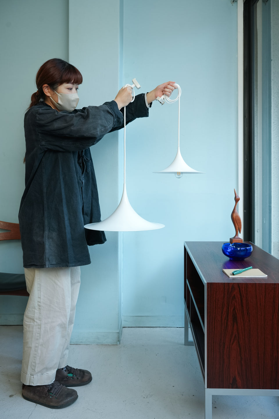 Danish Vintage SEMI Pendant Light/デンマークヴィンテージ セミ ペンダントライト 照明 北欧インテリア