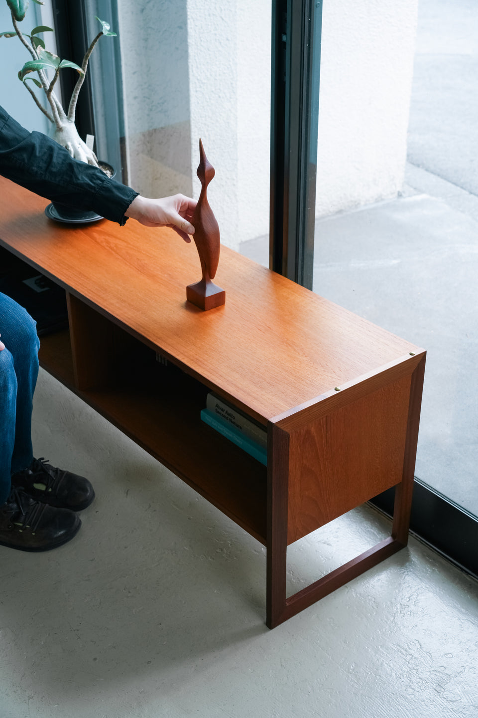 Swedish Vintage Glass Cabinet Shelf Arne Wahl-Iversen/スウェーデンヴィンテージ ガラスキャビネット シェルフ アルネ・ウォール・イヴェルセン
