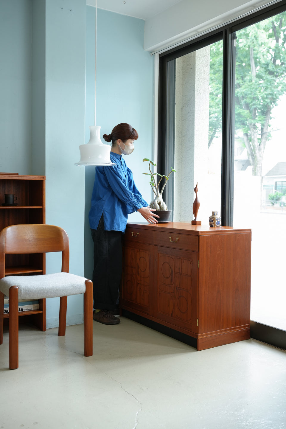 Yngve Ekstrom Krus Bookcase Cabinet AB Westbergs Mobler/スウェーデンヴィンテージ イングヴ・エクストローム ブックケース キャビネット