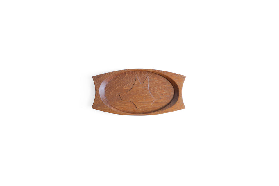 Danish Vintage Dog Silhouette Teak Tray/デンマークヴィンテージ チークトレイ
