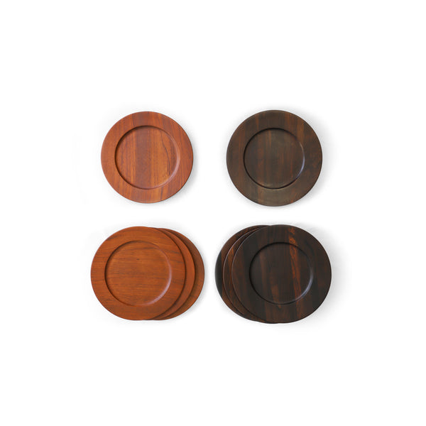 Danish Vintage Wooden Plate Round Tray/デンマークヴィンテージ 木製プレート トレイ チーク材 ローズウッド材  北欧雑貨