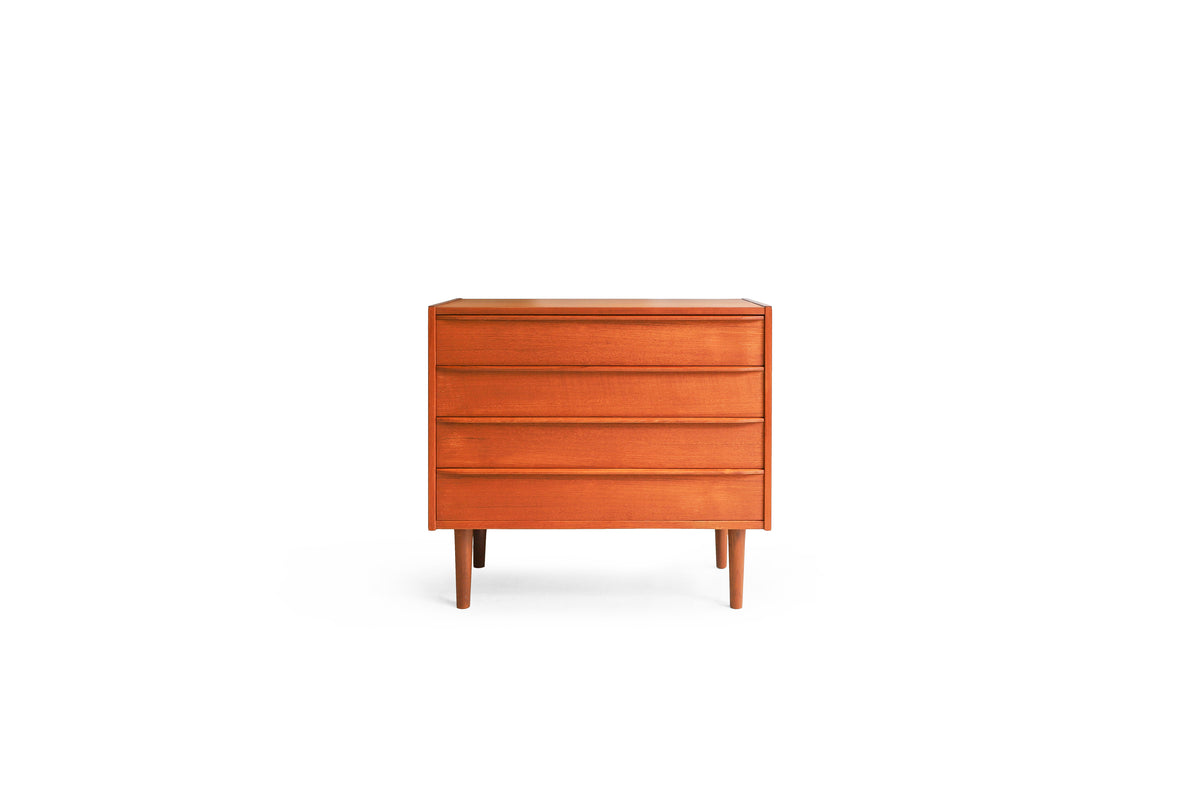 デンマークヴィンテージ 4段チェスト チーク材 収納 北欧家具/Teak