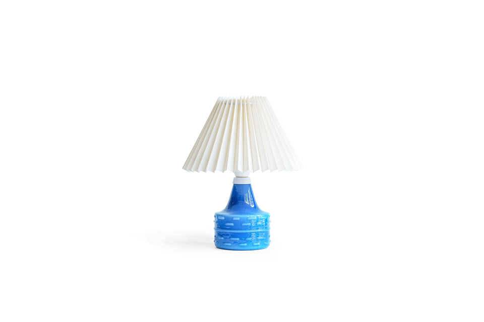 Scandinavian Vintage Blue Glass Table Lamp/北欧ヴィンテージ ガラステーブルランプ 間接照明