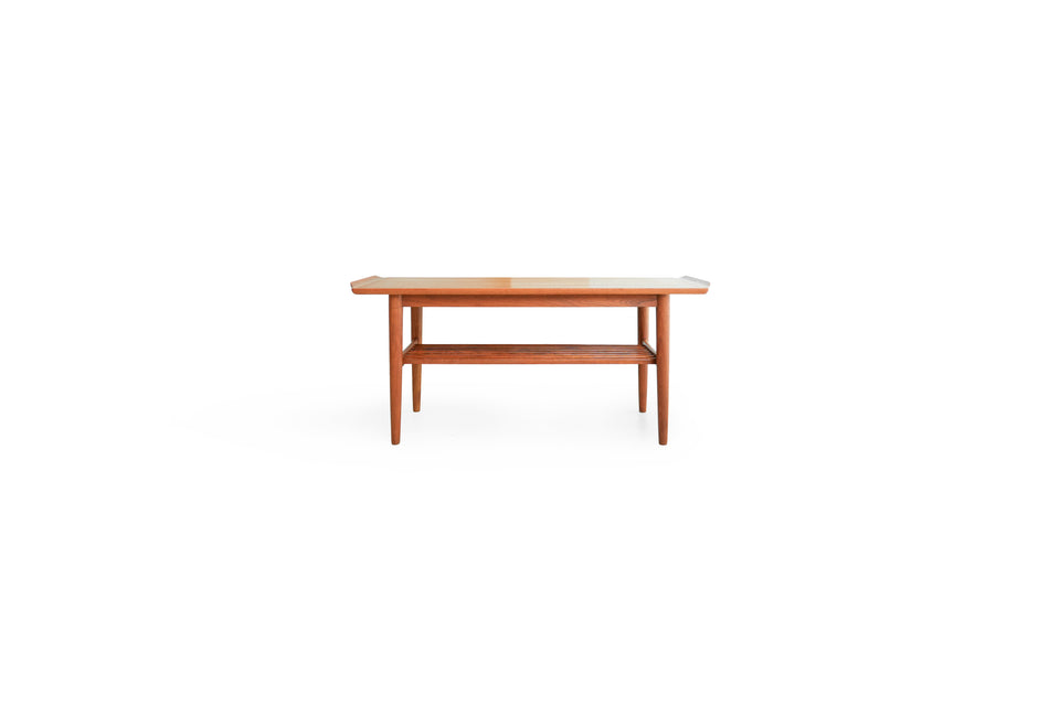 Teakwood Coffee Table with Rack Danish Vintage/デンマークヴィンテージ コーヒーテーブル ラック付 チーク材 北欧家具