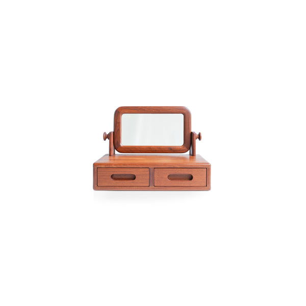 ヴィンテージ 卓上ミラー 引き出し付 チーク材/Vintage Teak Tabletop