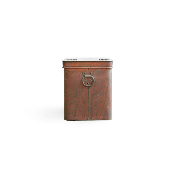 BIG！40s〜50sアメリカアンティーク金属製容器　USAヴィンテージガレージ ヴィンテージ ストレージボックス 銅製/Vintage Copper Storage Box