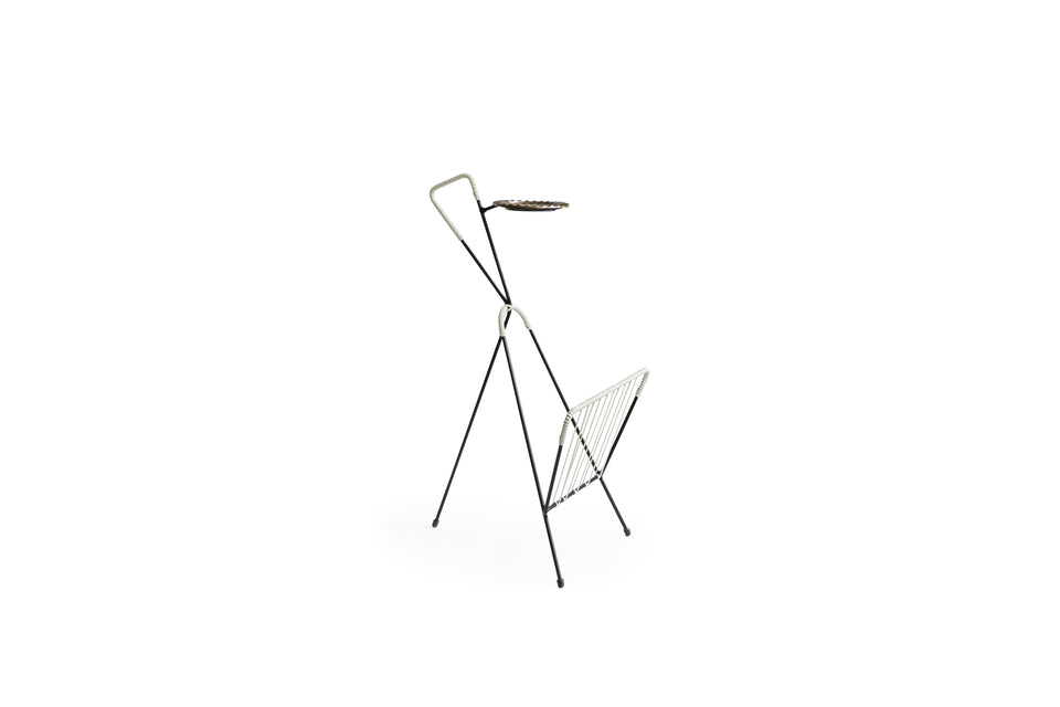 Danish Vintage Magazine Rack with Tray/デンマークヴィンテージ マガジンラック トレイ付き
