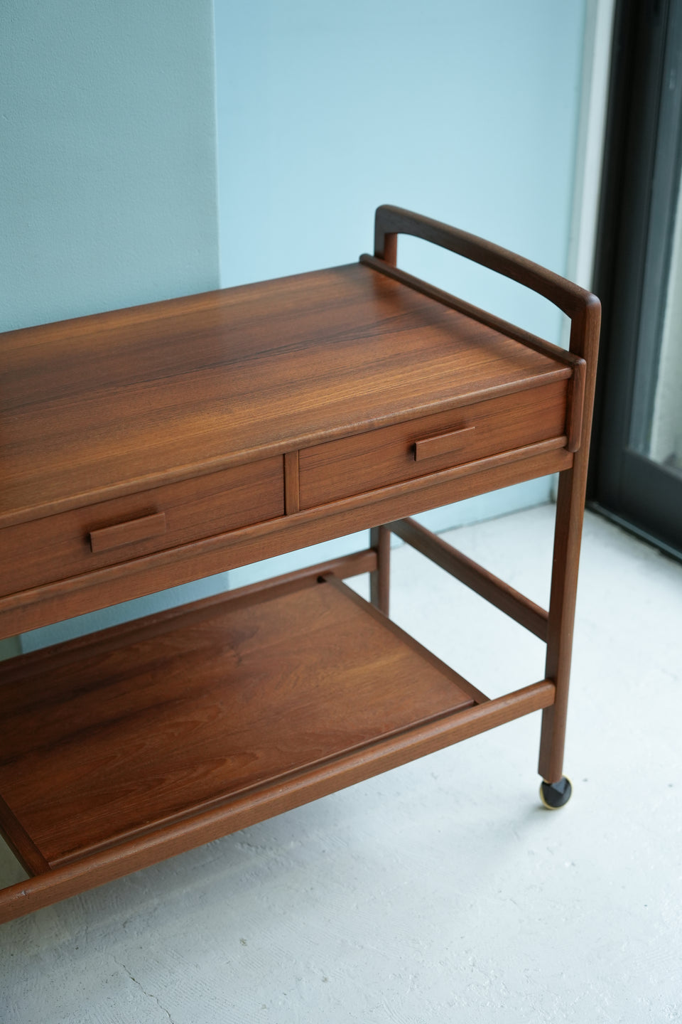 Danish Vintage Serving Trolley Wagon/デンマークヴィンテージ サービングトロリー ワゴン チーク材 北欧家具
