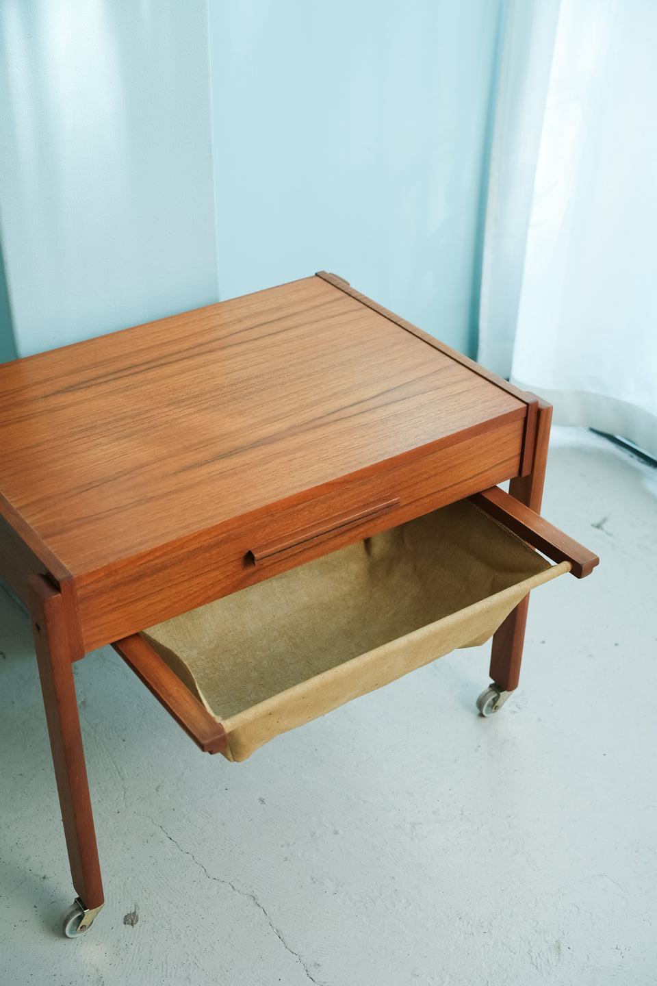 Danish Vintage PBJ Møbler Sewing Wagon Side Table/デンマークヴィンテージ ソーイングワゴン サイドテーブル 北欧家具