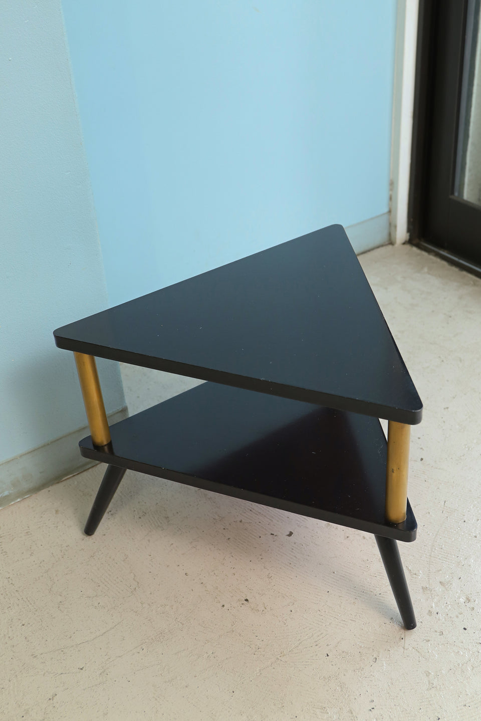 US Vintage Triangle Corner Table/アメリカヴィンテージ トライアングルコーナーテーブル ミッドセンチュリー