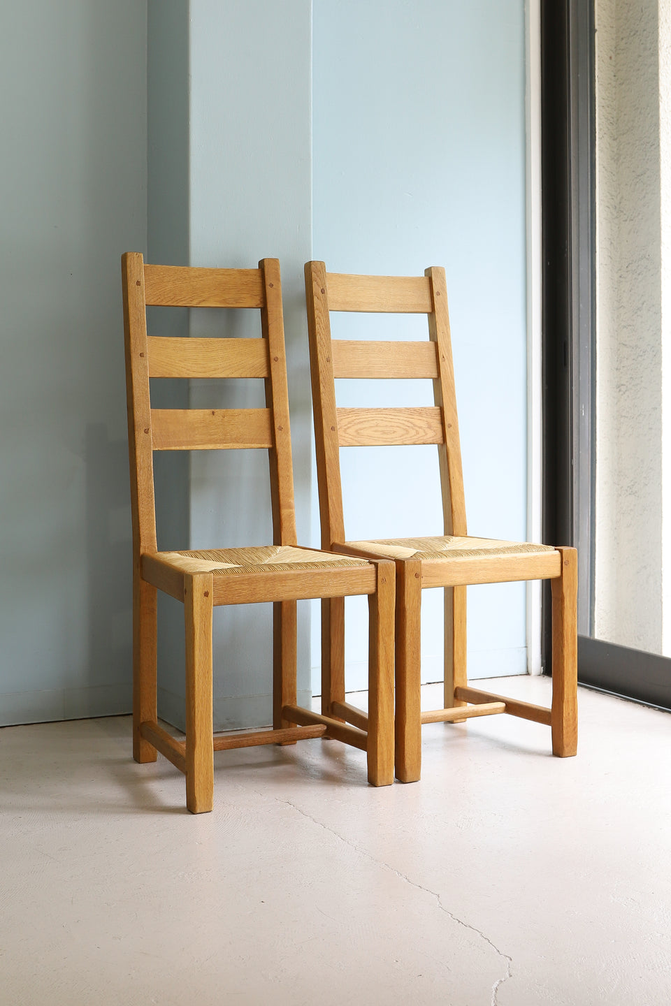 Ludwik Styl Oakwood Rush Seat High Back Chair/ポーランド製 ハイバックチェア オーク材 ラッシュシート 椅子