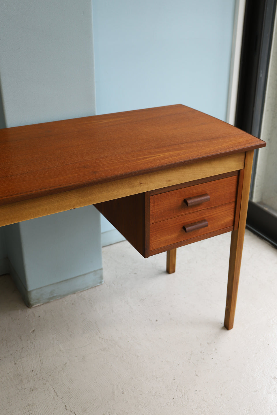 Single Pedestal Desk Danish Vintage/デンマークヴィンテージ デスク 片袖 机 北欧家具