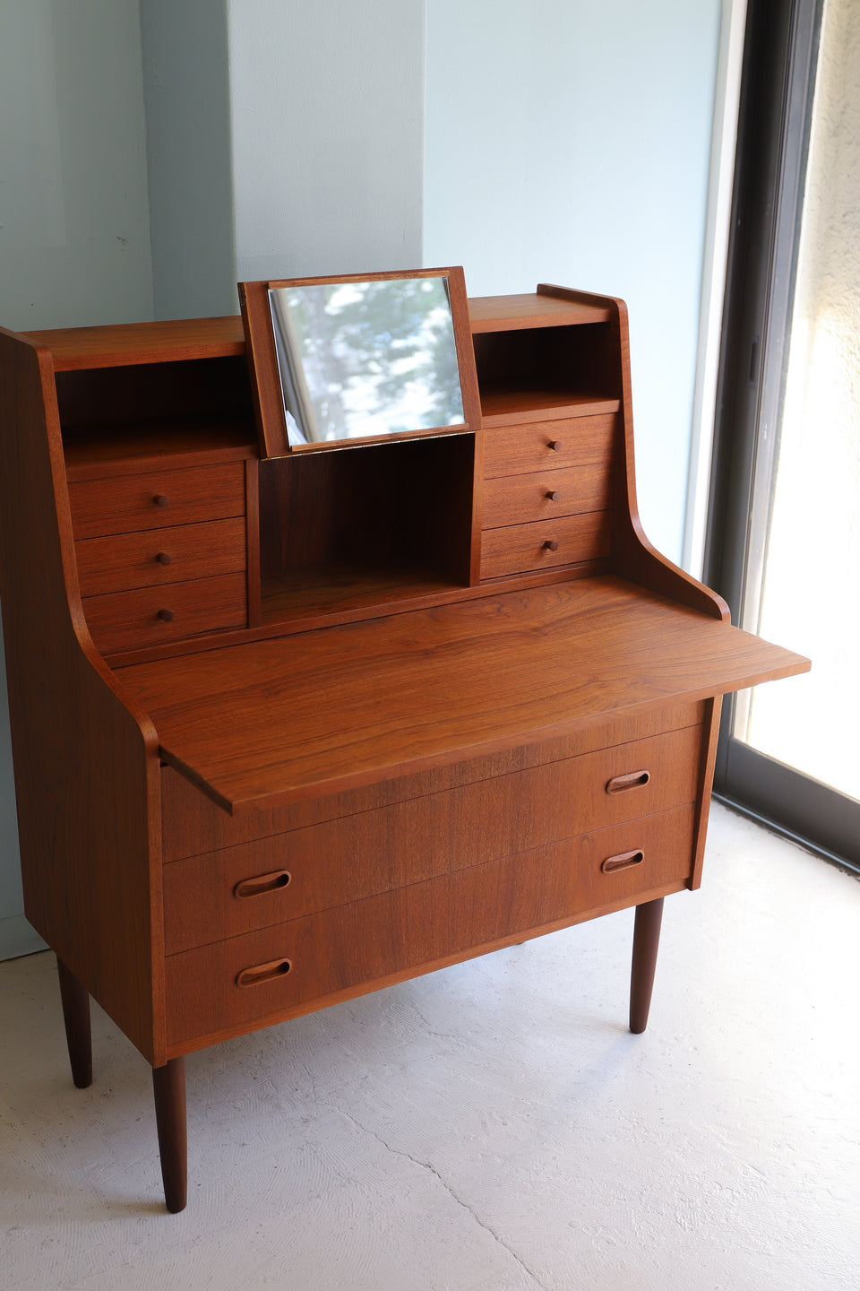 Teak Writing Bureau Dresser Danish Vintage/デンマークヴィンテージ ライティングビューロー ドレッサー 北欧家具