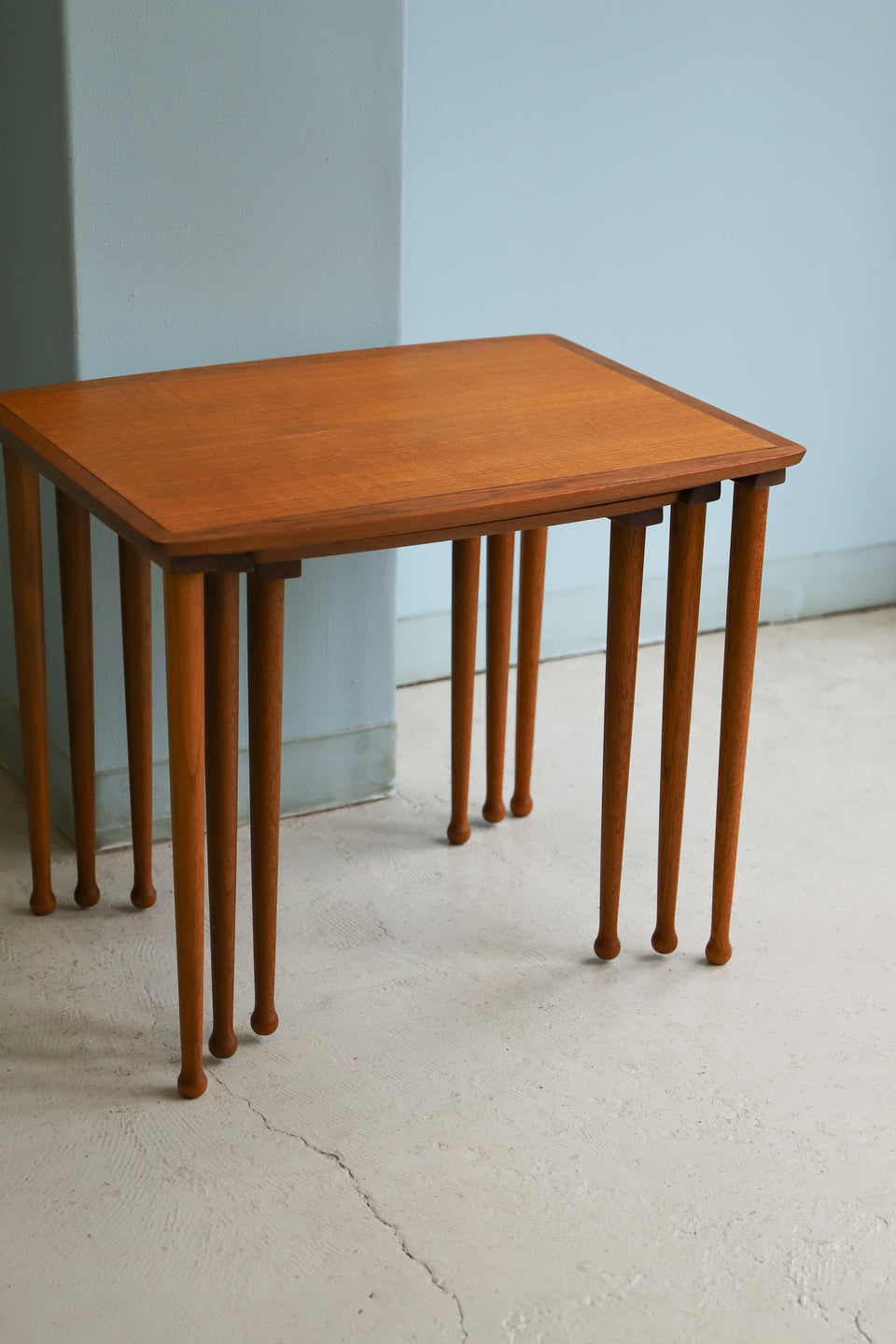Danish Vintage Møbelintarsia Nesting Table No.22/デンマーク ヴィンテージ ネストテーブル チーク材 北欧家具