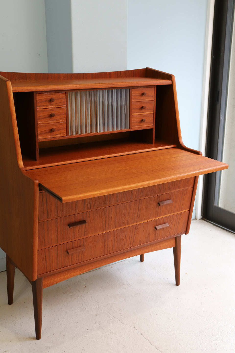 Danish Vintage Secretary Desk Writing Bureau/デンマークヴィンテージ ライティングビューロー デスク チェスト 北欧家具