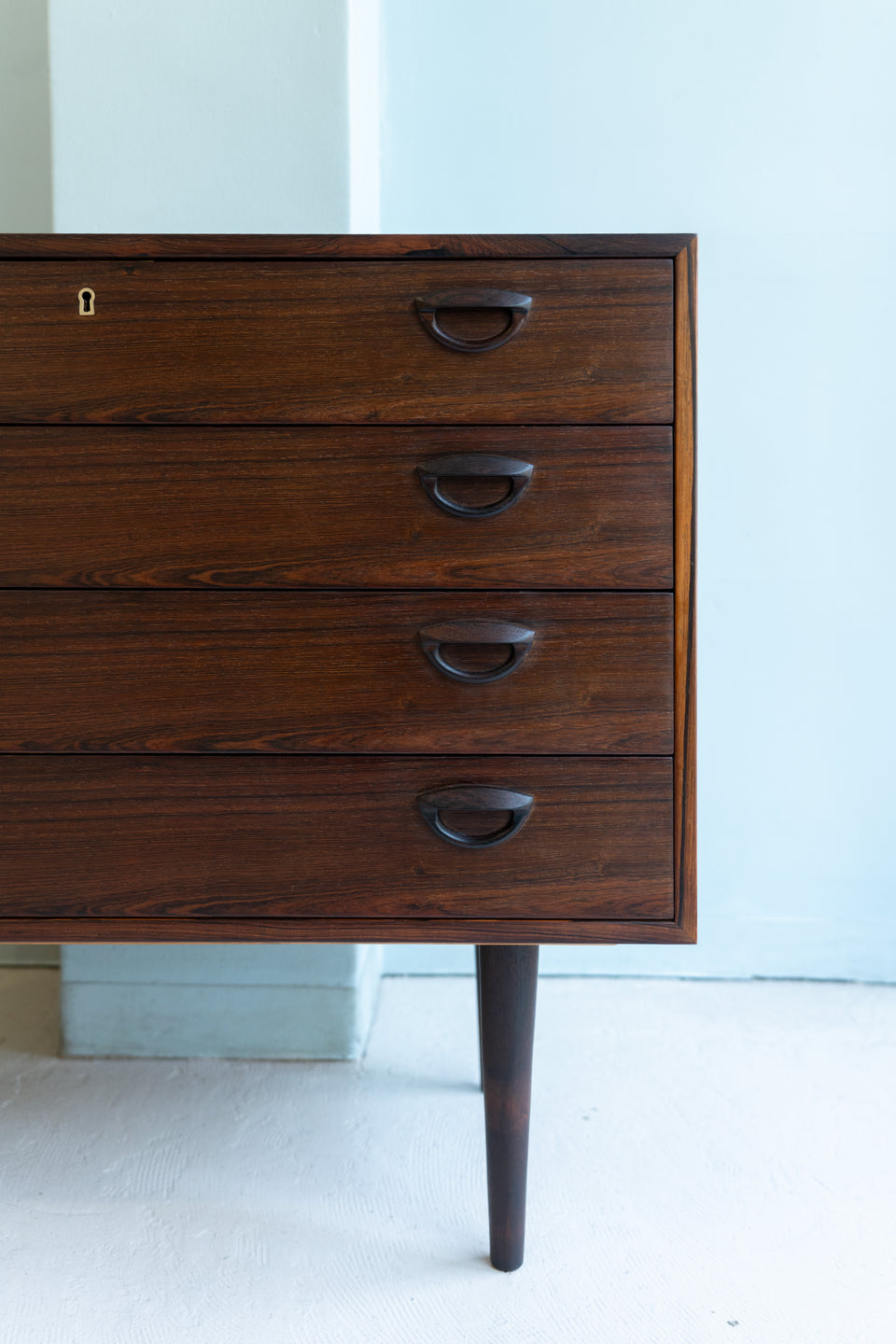 Kai Kristiansen 4drawer Chest Rosewood Feldballes Møbelfabrik/カイ・クリスチャンセン 4段チェスト ローズウッド材 北欧家具