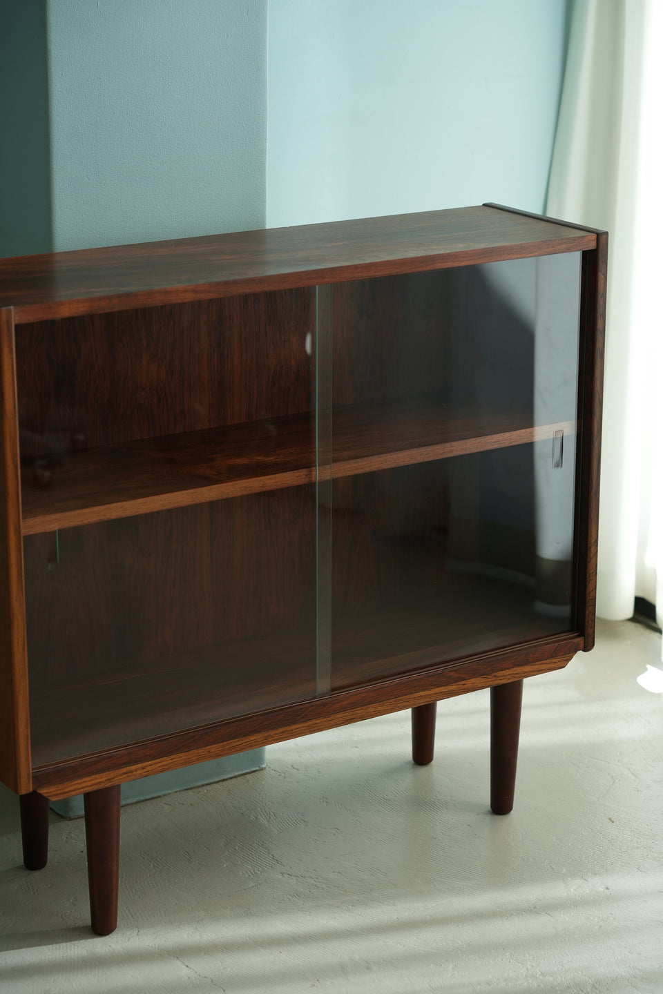 Rosewood Glass Cabinet Shelf Danish Vintage/デンマークヴィンテージ ガラスキャビネット シェルフ ローズウッド 北欧家具