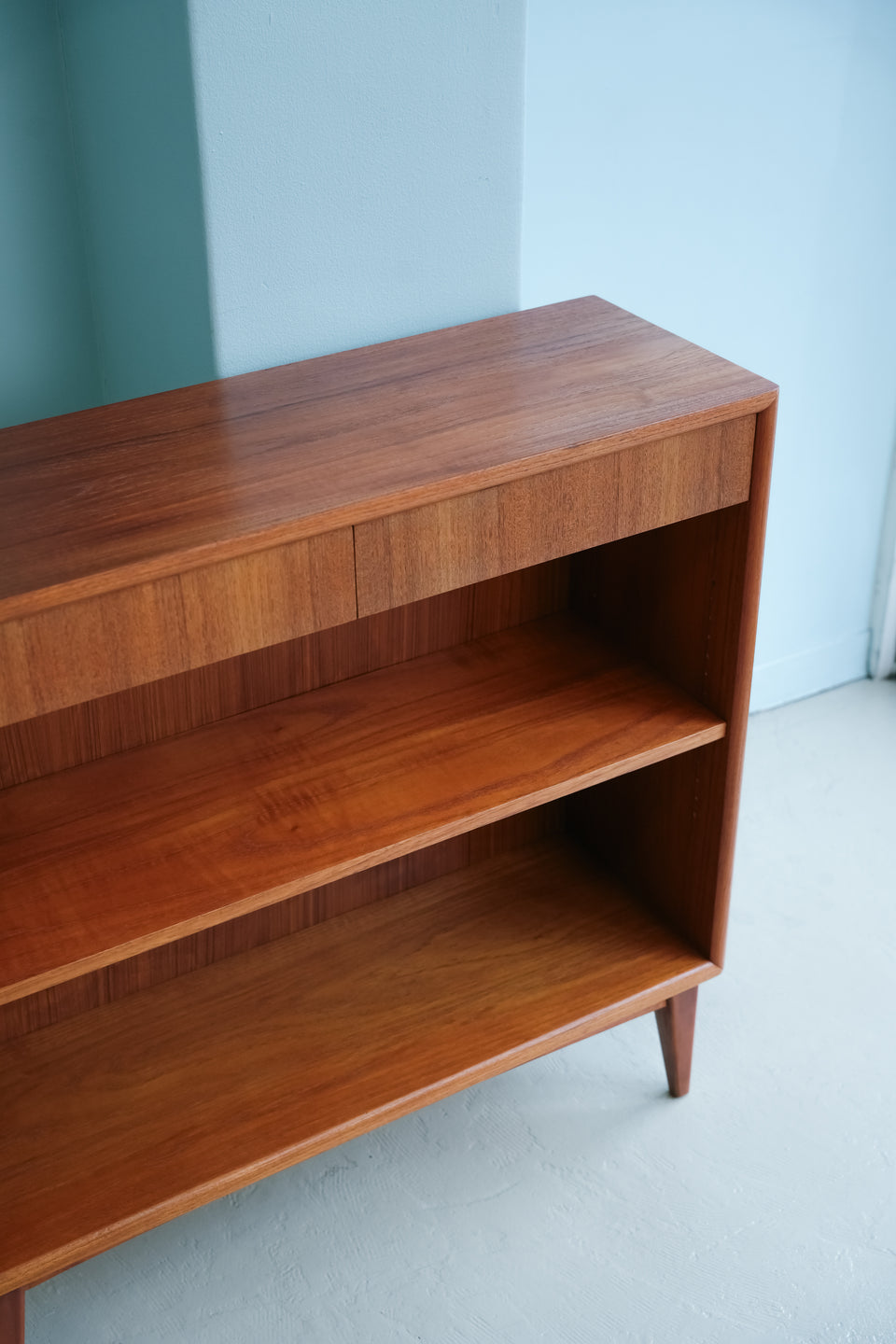 Swedish Vintage Bookcase with Drawer/スウェーデンヴィンテージ ブックケース 引き出し付 チーク材 北欧家具