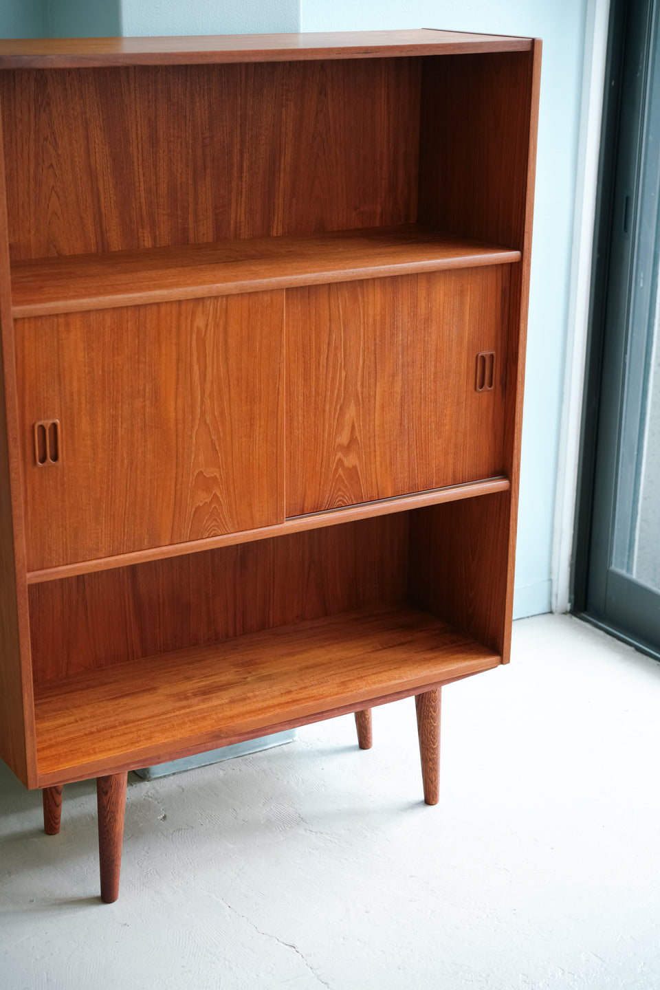 Teak Bookcase Shelf with Door Danish Vintage/デンマークヴィンテージ ブックケース シェルフ扉付き チーク材