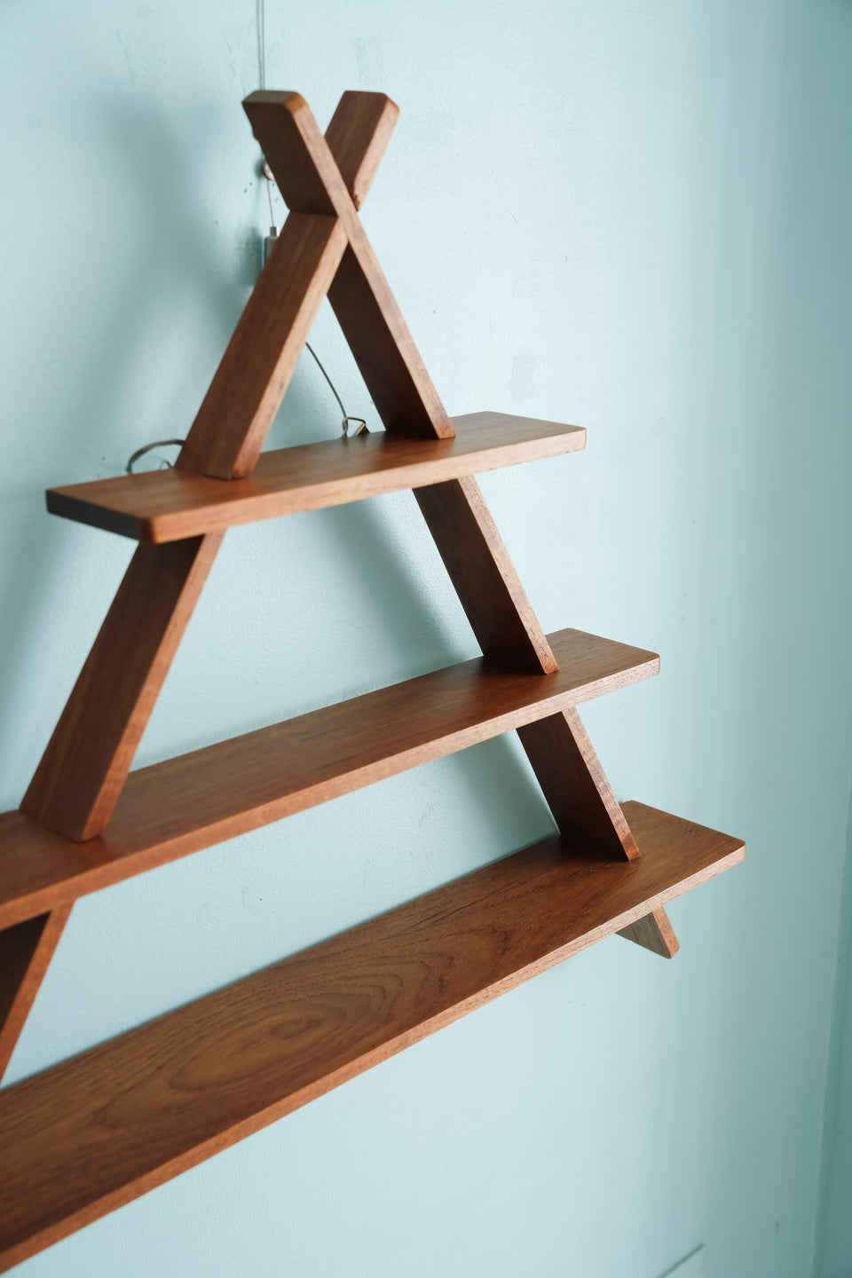 Teakwood Triangle Wall Shelf Danish Vintage/デンマークヴィンテージ ウォールシェルフ チーク材 北欧インテリア