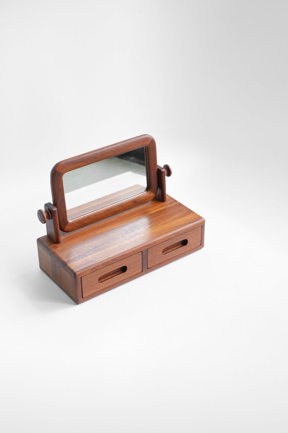 Vintage Teak Tabletop Mirror/ヴィンテージ 卓上ミラー 引き出し付 チーク材