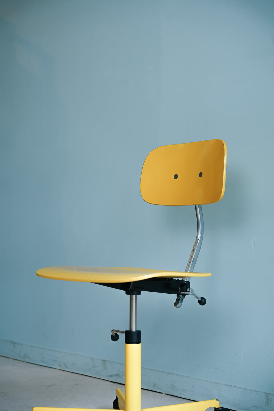 Vintage Jorgen Rasmussen Kevi Chair Yellow/ヴィンテージ ケヴィ キャスターチェア ヨルゲン・ラスムッセン 北欧デザイン